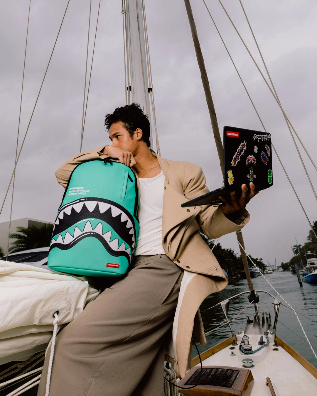 Shark Central Bubble Shark Turq Backpack