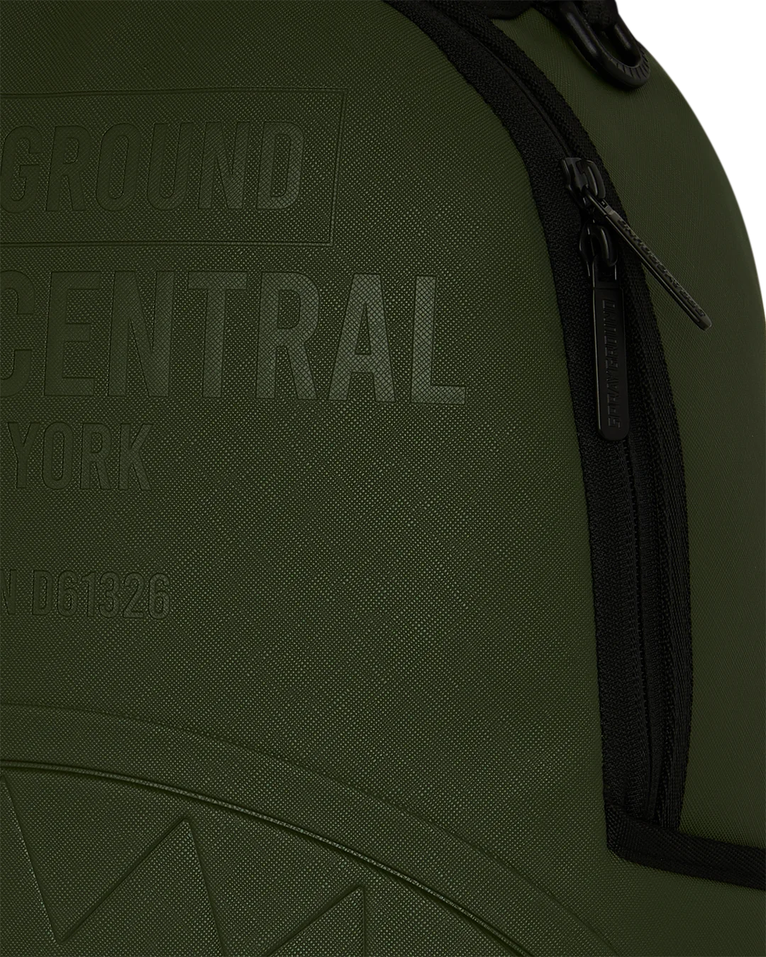Shark Central Embossed Green Nylon Backpack