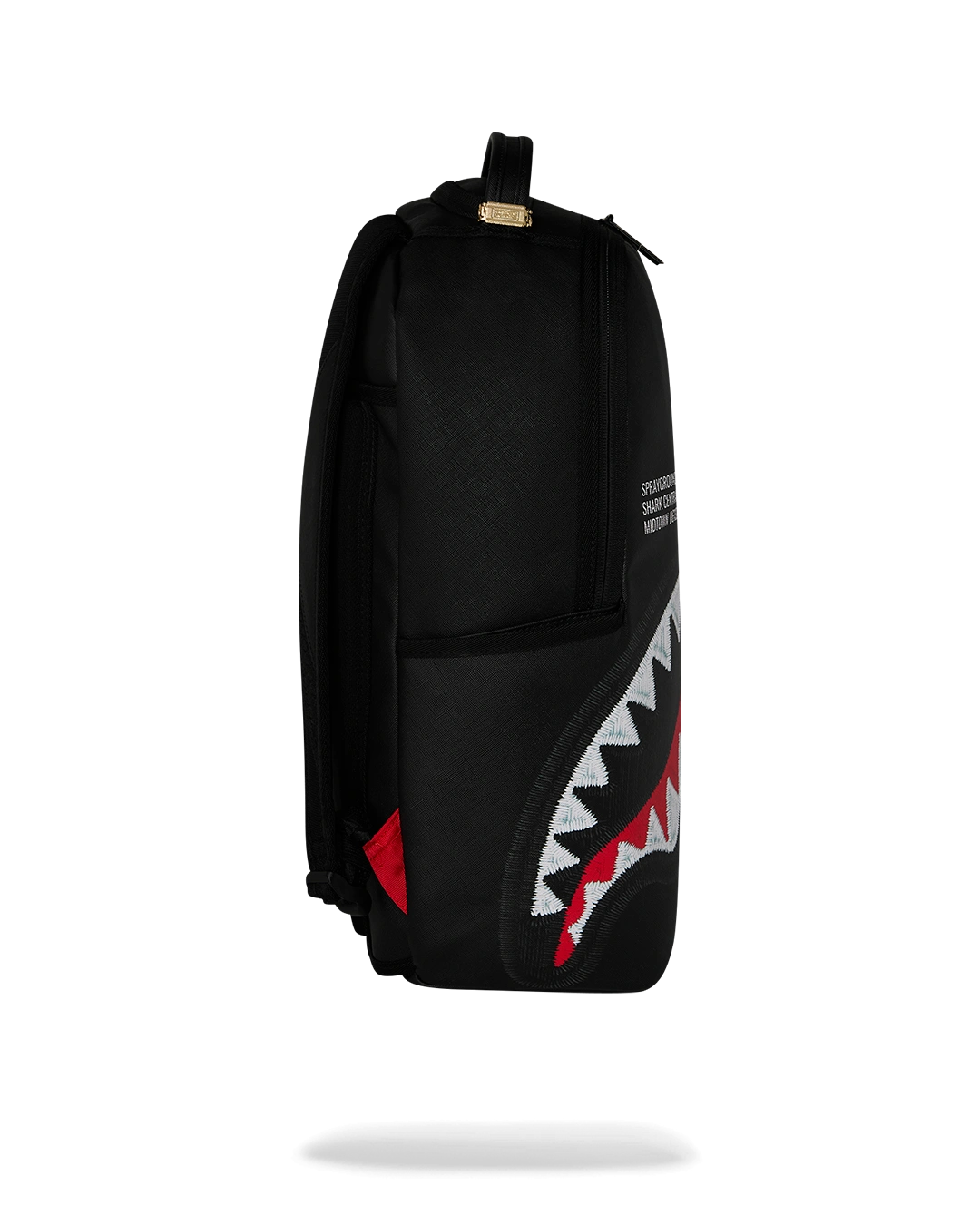 Shark Central Black Embroidered Shark Backpack