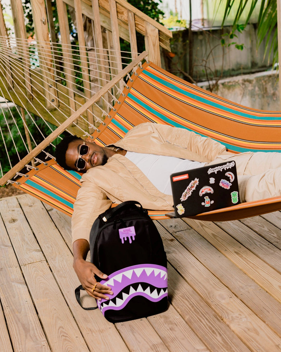 Shark Central Passport Purple Backpack