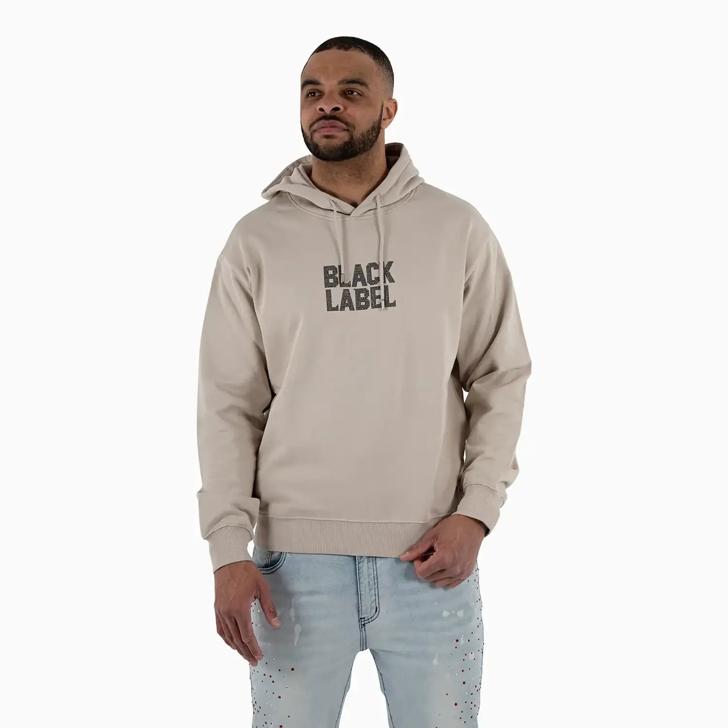 Men's Black Label Bling Hoodie Black Label - Tops and Bottoms USA