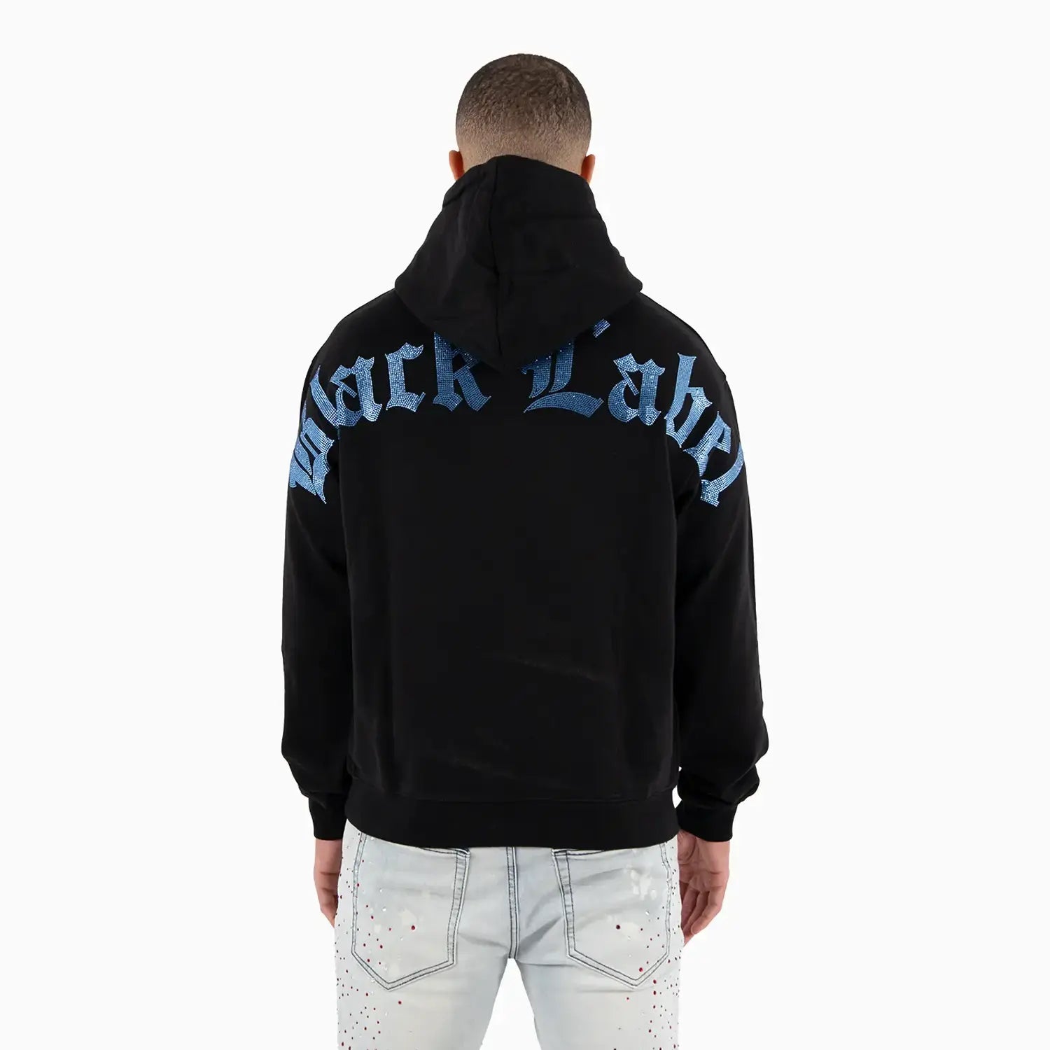 Men's Black Label Bling Hoodie Black Label - Tops and Bottoms USA