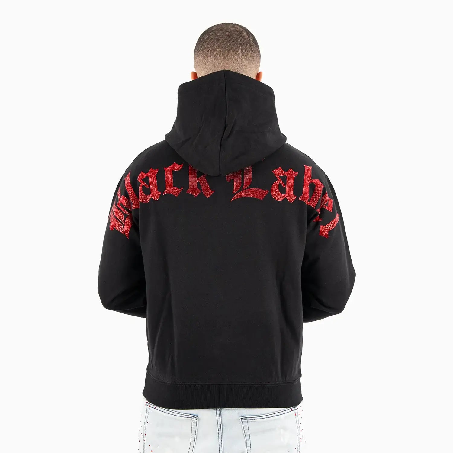 Men's Black Label Bling Hoodie Black Label - Tops and Bottoms USA
