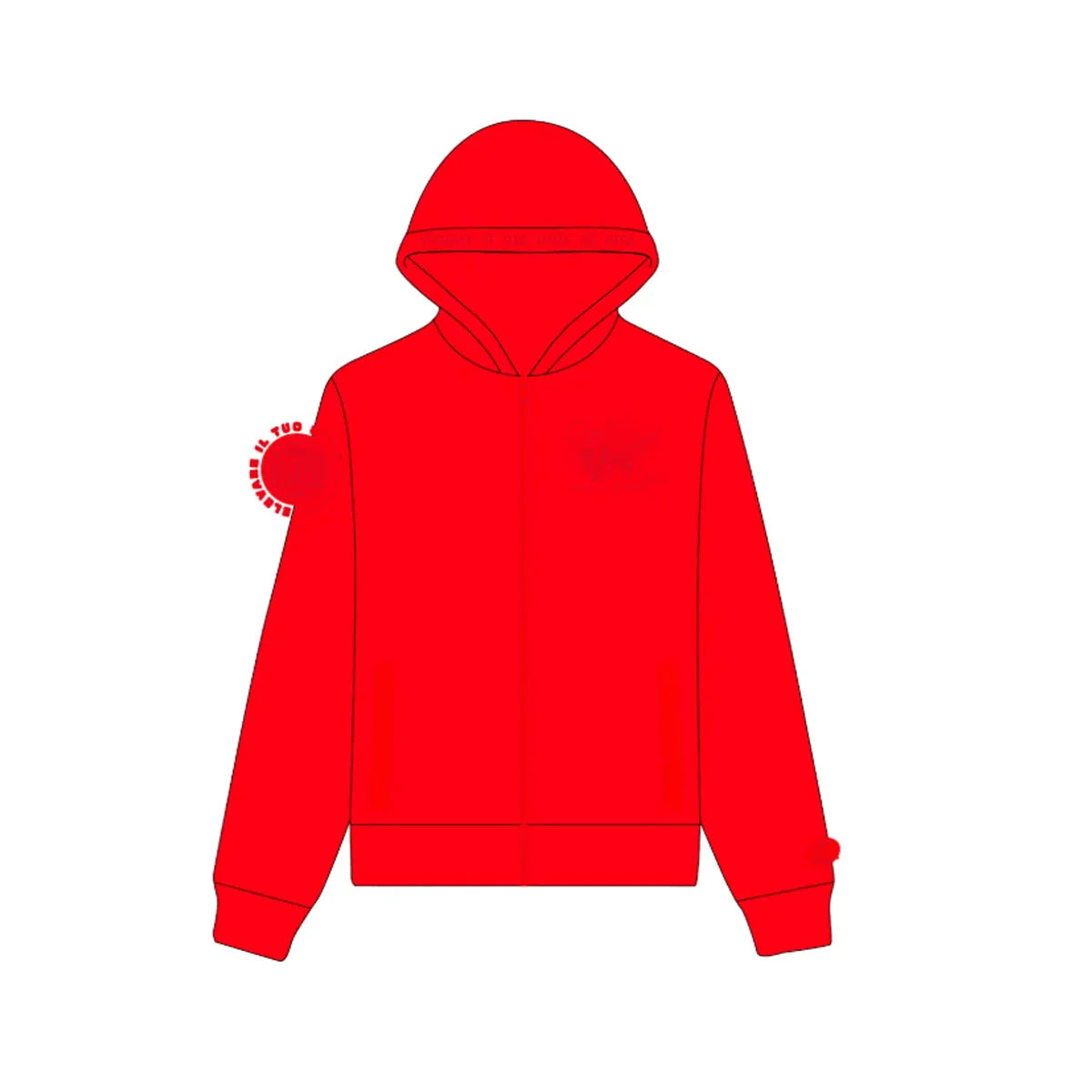 Men's Tonal Panther Zipper Hoodie