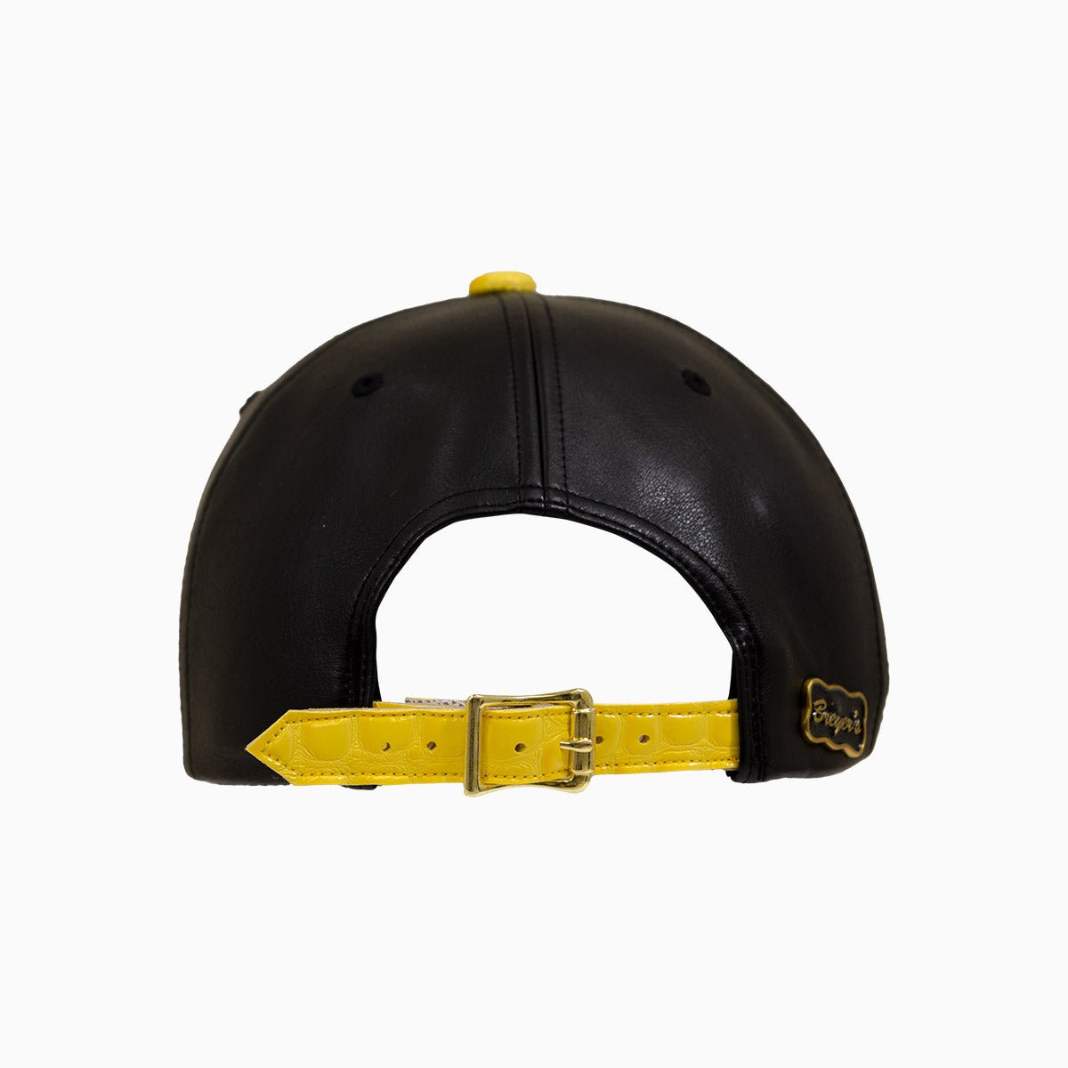breyers-buck-50-leather-pattern-logo-hat-breyers-lwlgh-bl-yw