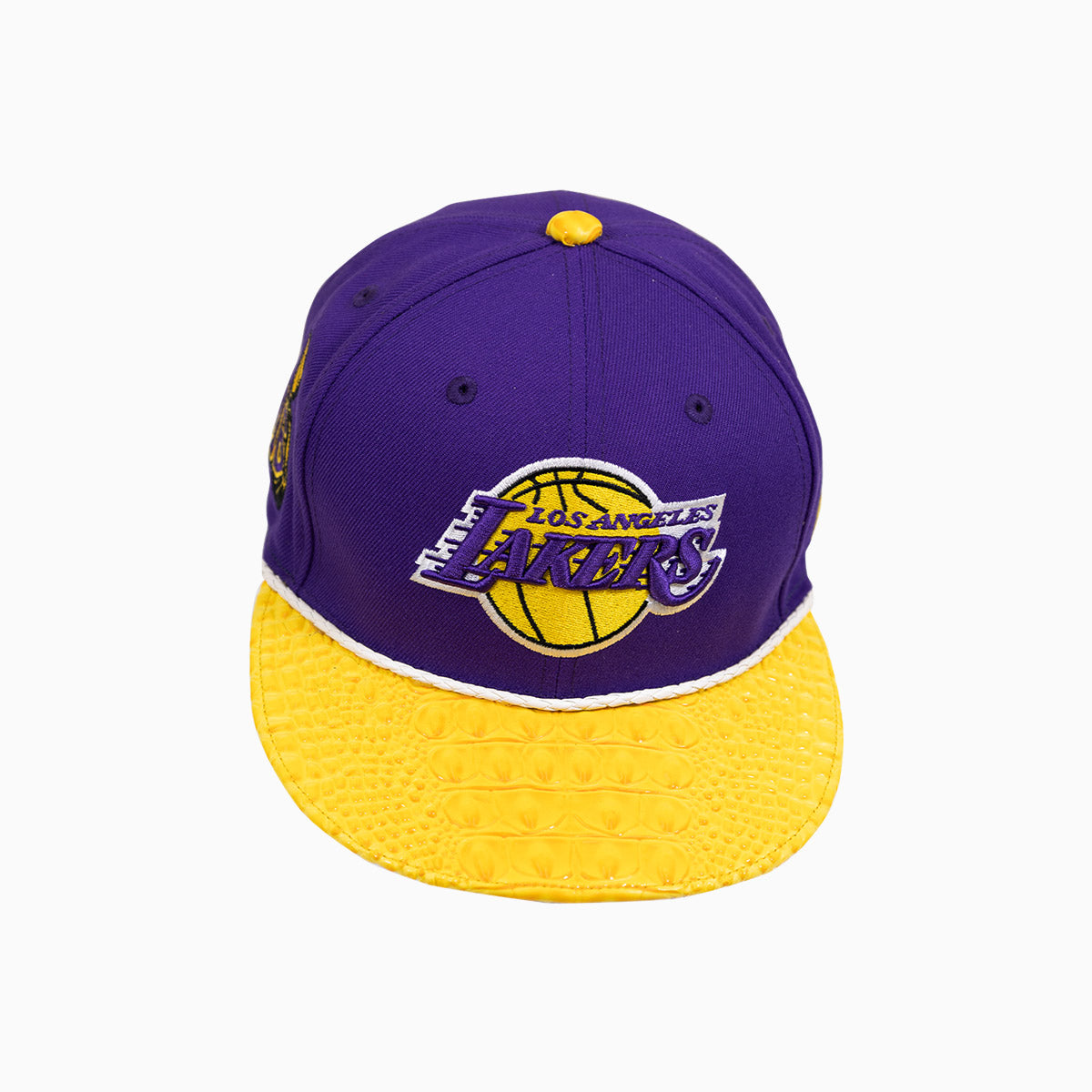 breyers-buck-50-los-angeles-lakers-hat-with-leather-visor-breyers-tlalh-purple-yellow