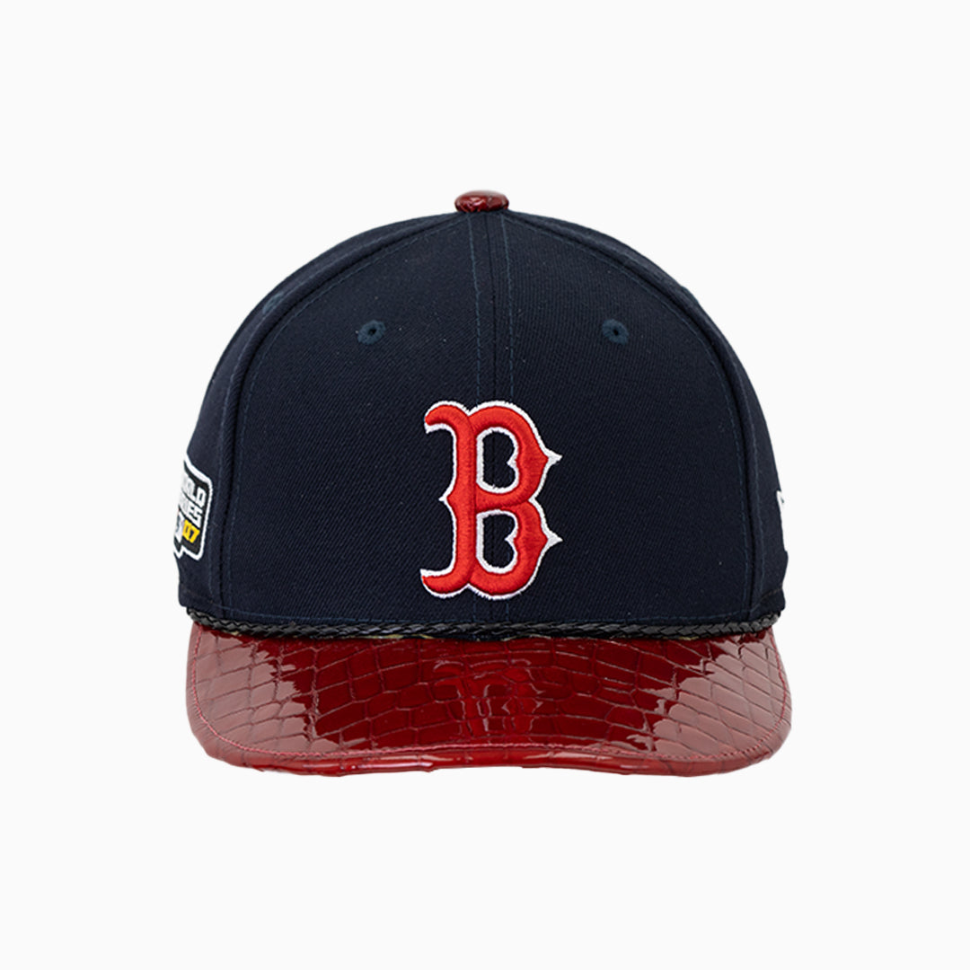 Breyer's Buck 50 Boston Red Sox MLB Hat With Leather Visor