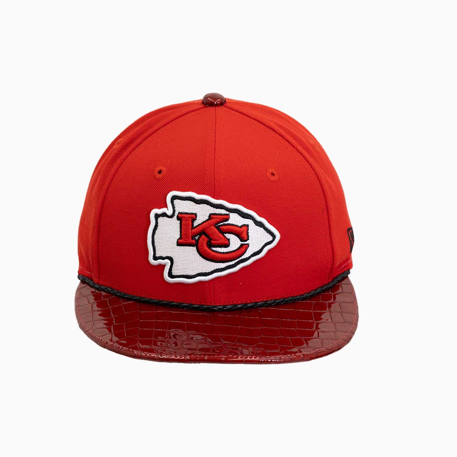 Breyer's Buck 50 Kansas City Chiefs Hat With Leather Visor-BREYERS-TKCC-RED