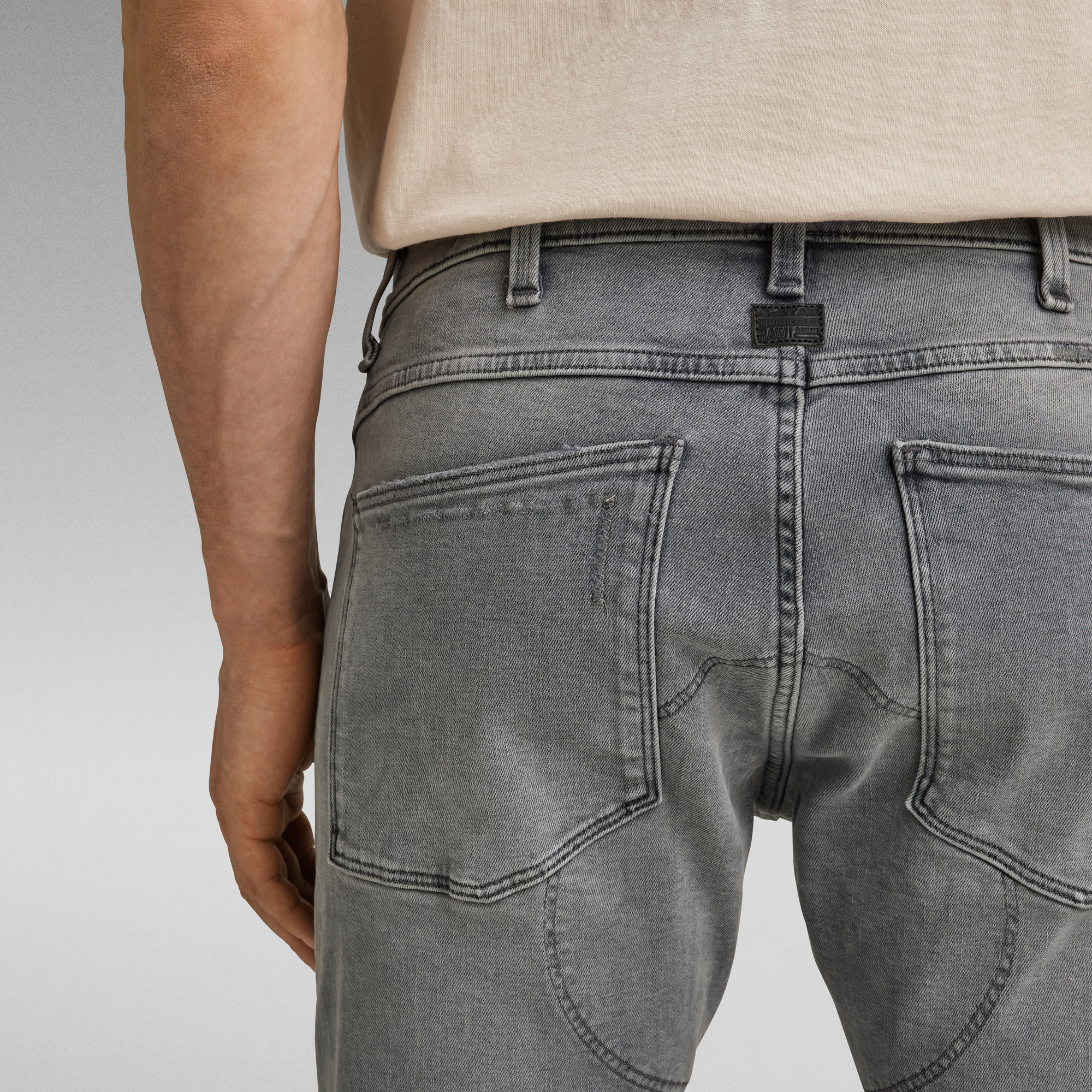 Men's 3D Zip Knee Skinny Denim Pant