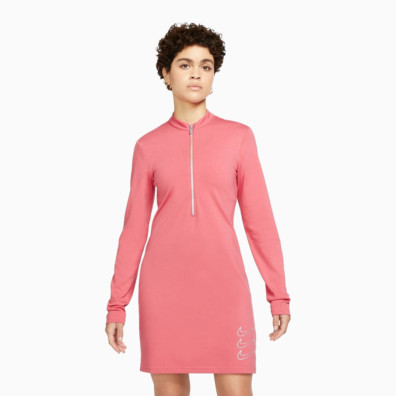 nike women's long sleeve dress Nike Air Sweatshirt Dress Womens S Black Quarter Zip Long Sleeve French Terry