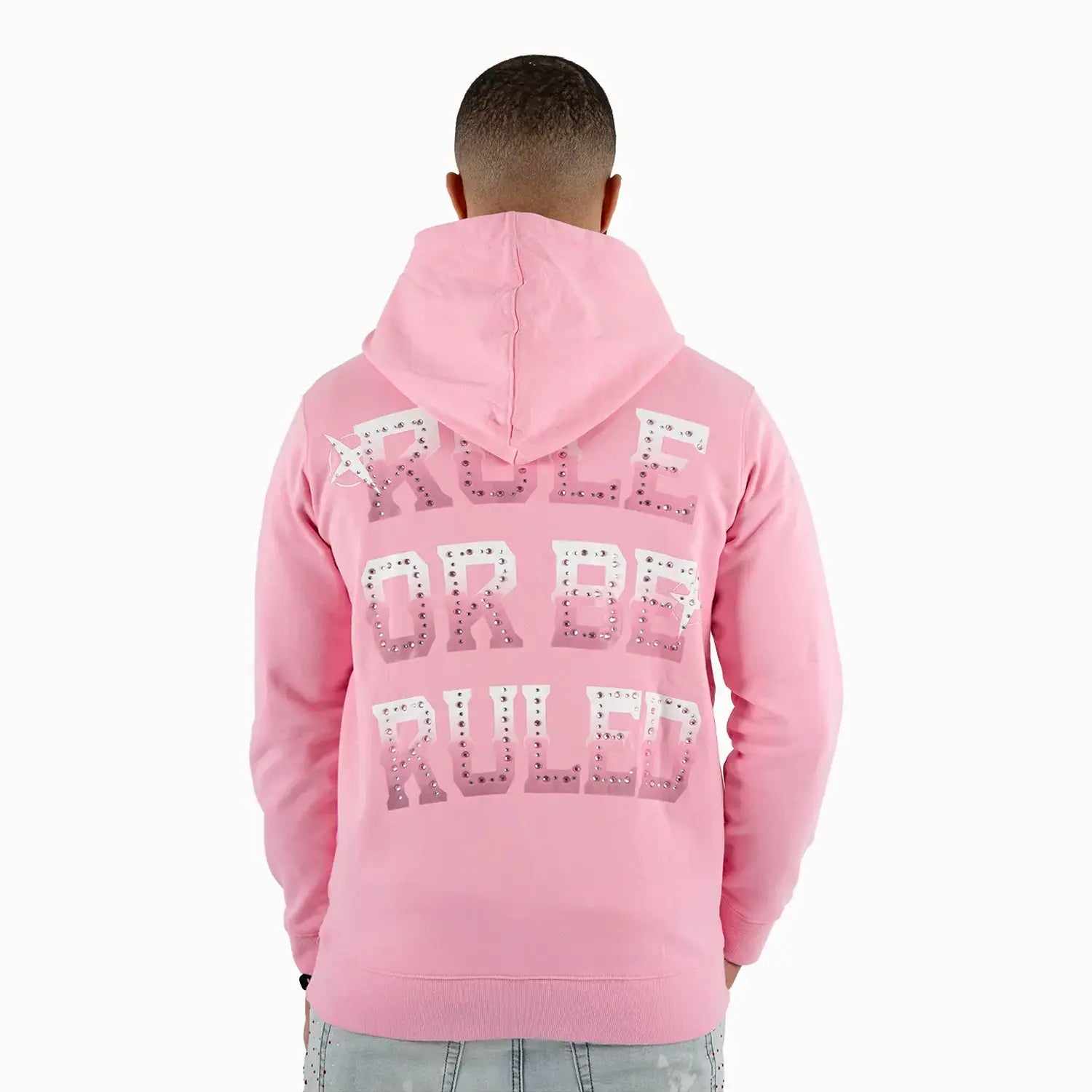 Men’s Pink Angel Rebellion Graphic Hoodie