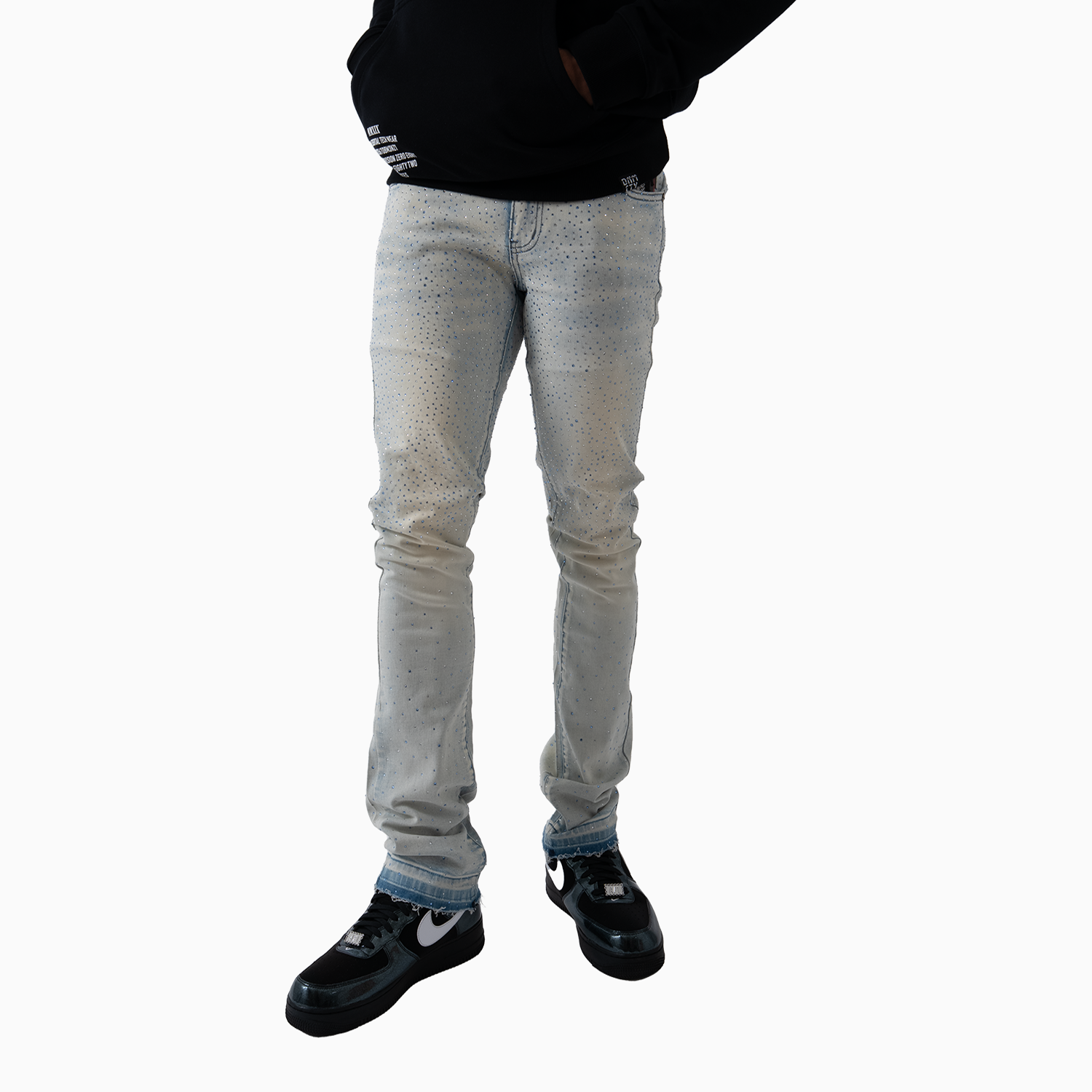Men's Denim With Baby Blue Stone Pant