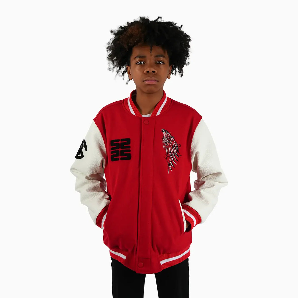 Kid's Wings Wool Varsity Jacket Savar - Tops and Bottoms USA