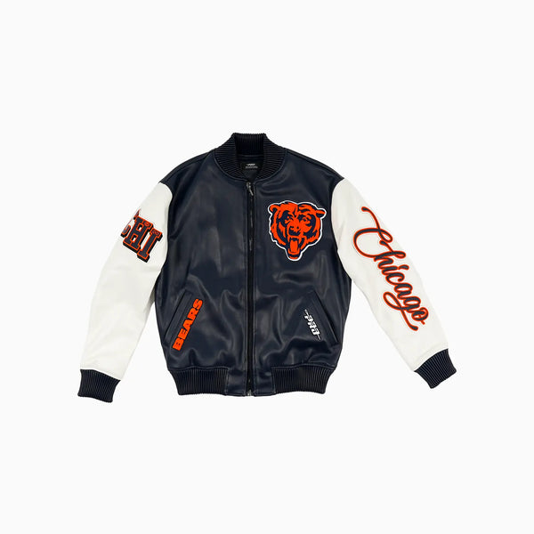 Pro Standard Men's Chicago Bears Leather Varsity Jacket