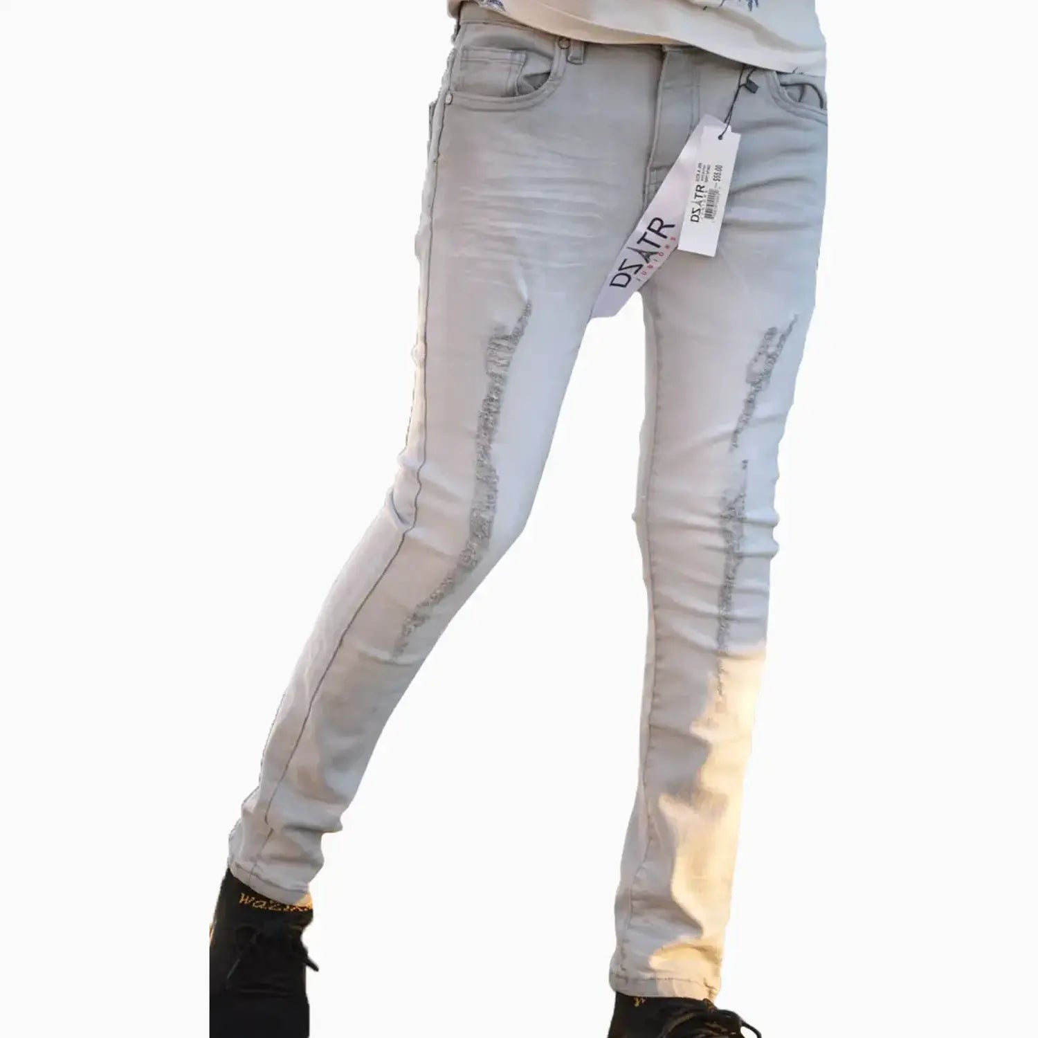 Kid's Ultra Stretch Denim Pant Premium Disaster - Tops and Bottoms USA