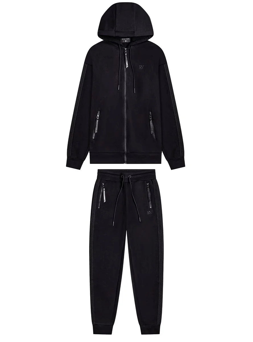 Men's Tonal Panel Zip Jogger Set