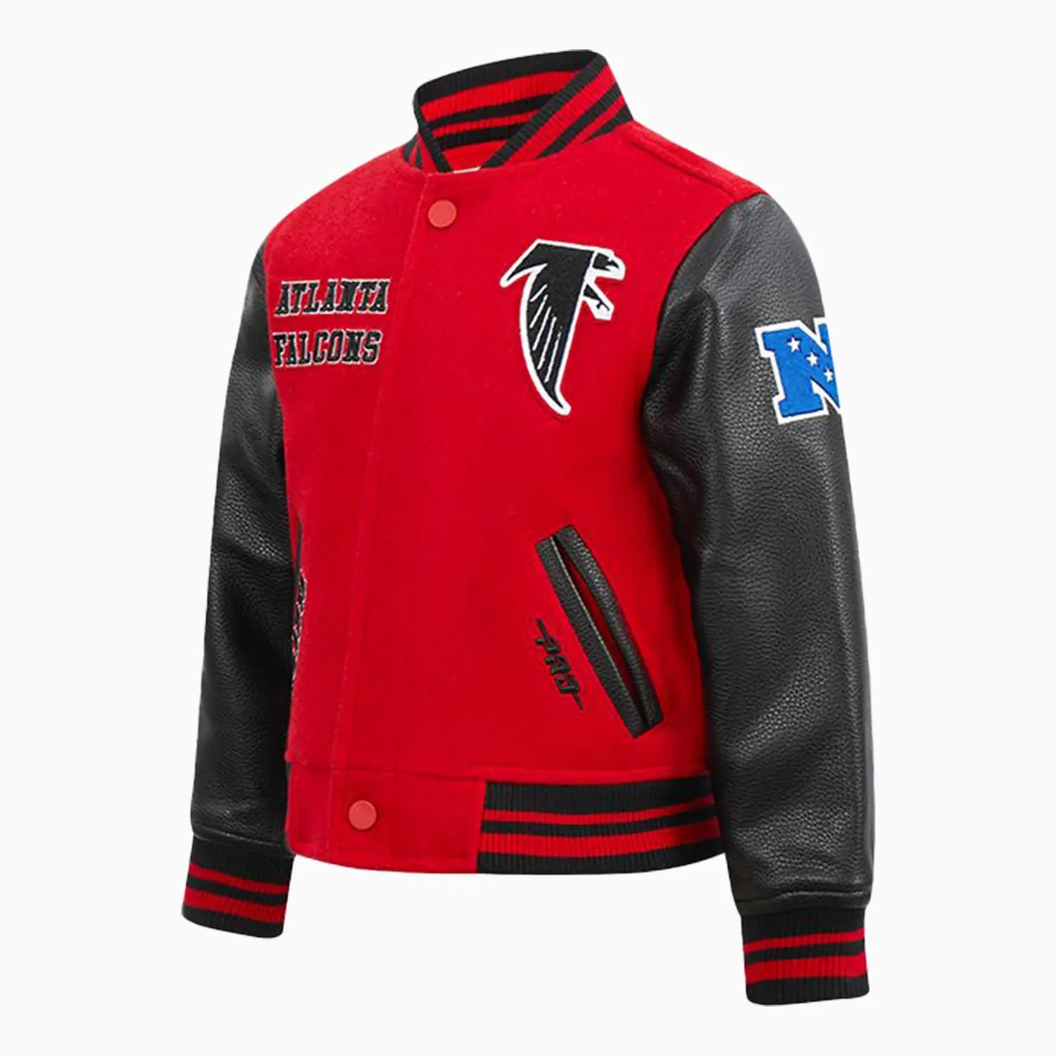Kid's Atlanta Falcons NFL Retro Classic Rib Wool Varsity Jacket