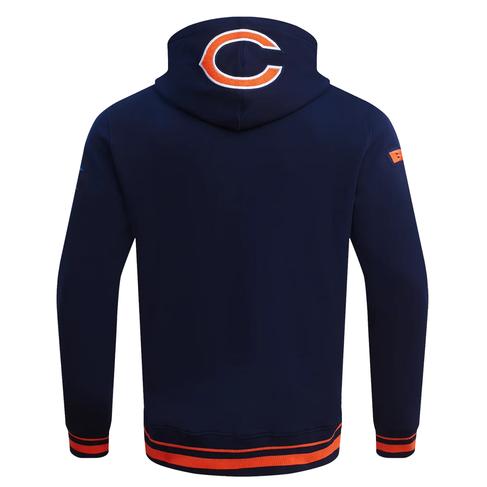 Men's Chicago Bears Mash Up Rib Fleece Pull Over Hoodie