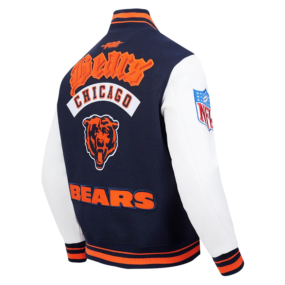 Men's NFL Chicago Bears Rib Wool Varsity Jacket