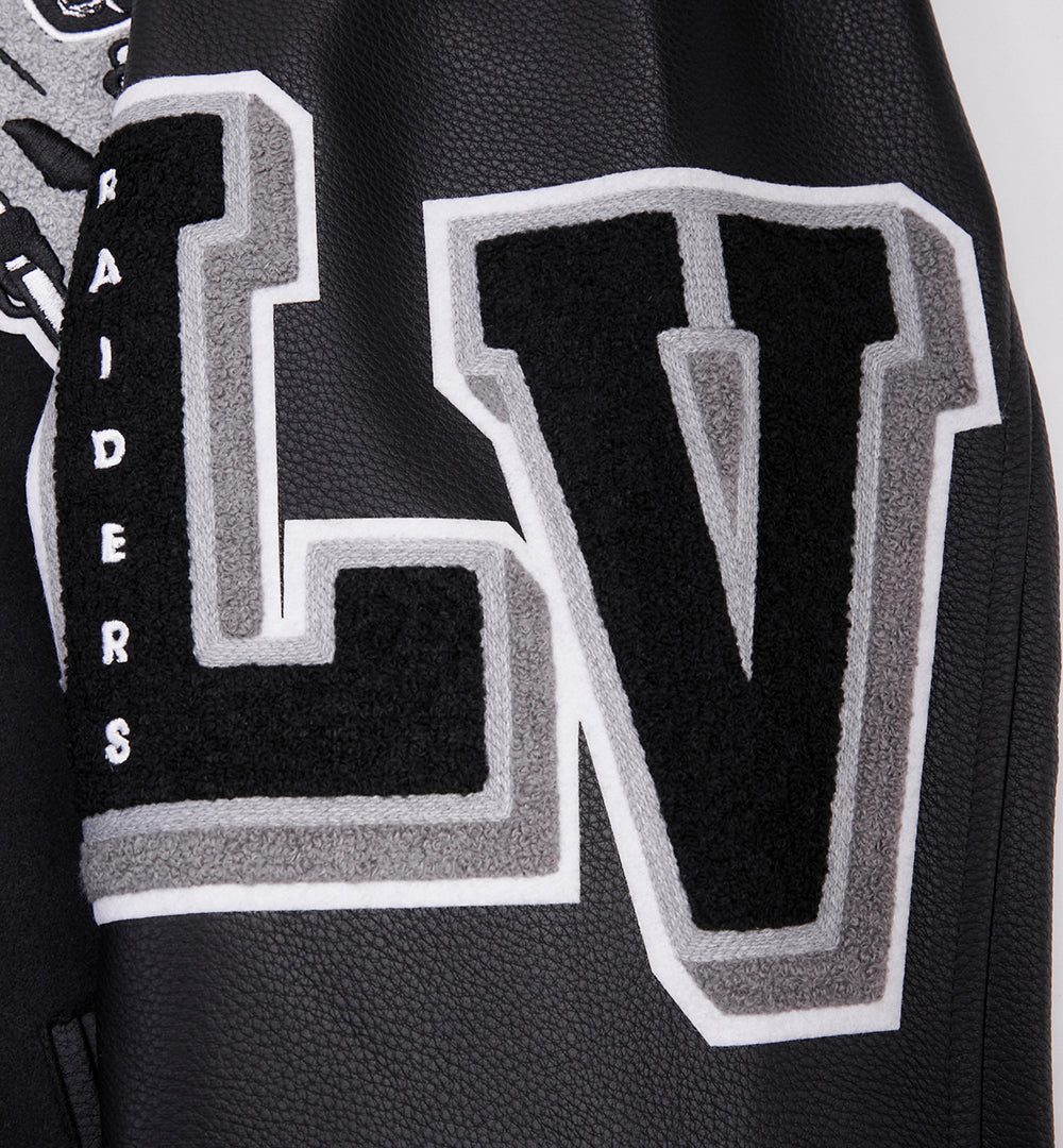 Men's Las Vegas Raiders NFL Rib Wool Varsity Jacket
