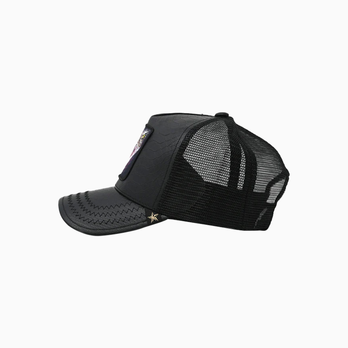 gold-star-hats-the-sneak-leather-trucker-hat-gs1033-black