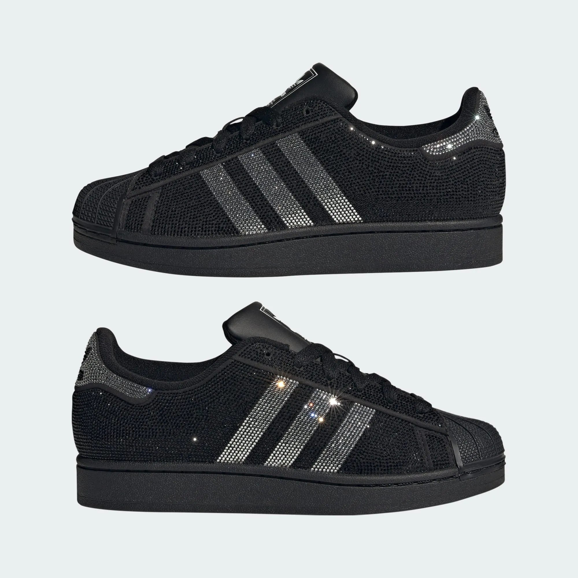 Women's Superstar II "Rhinestone Black Silver"