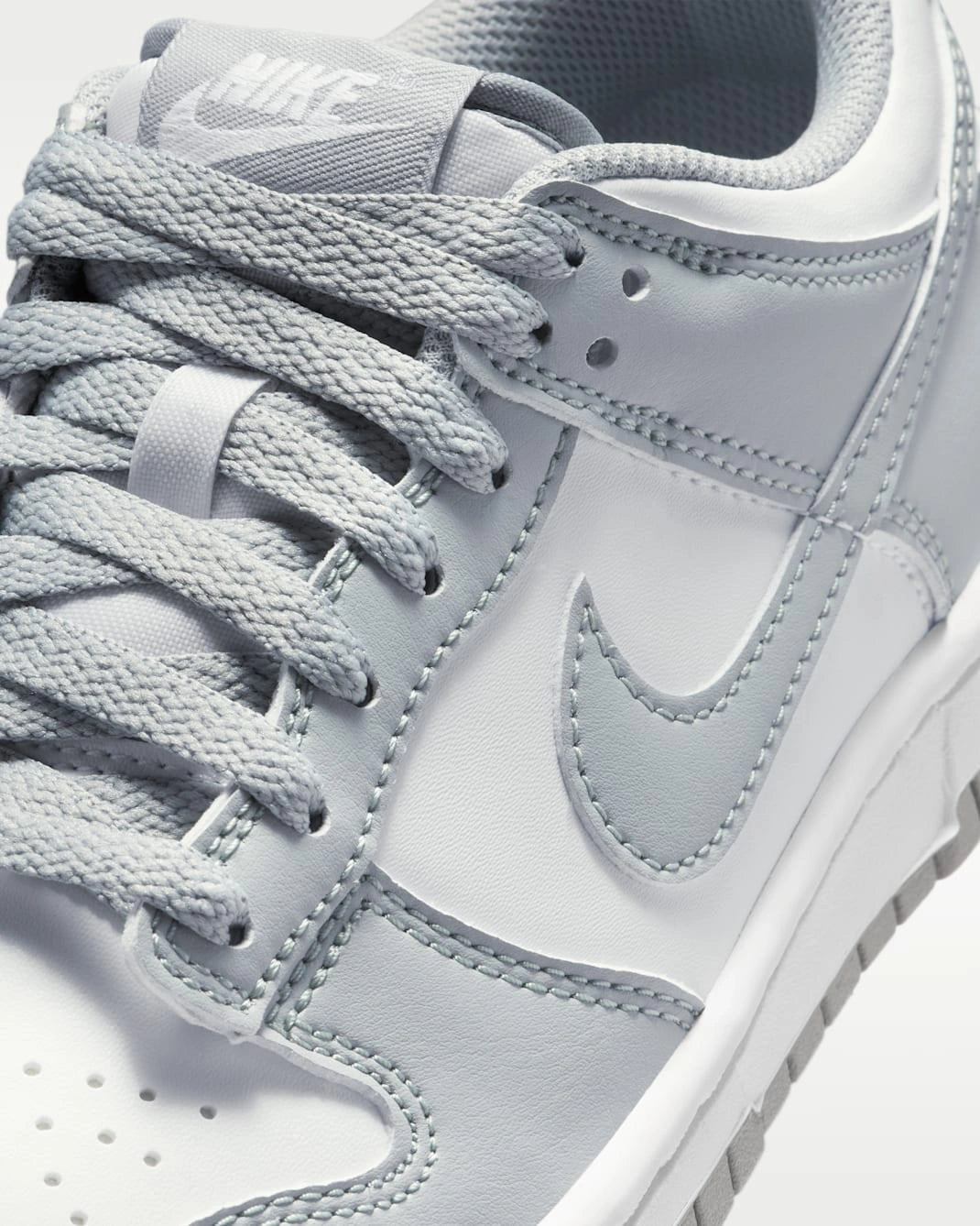 Kid's Dunk Low "Light Smoke Grey White" Grade School