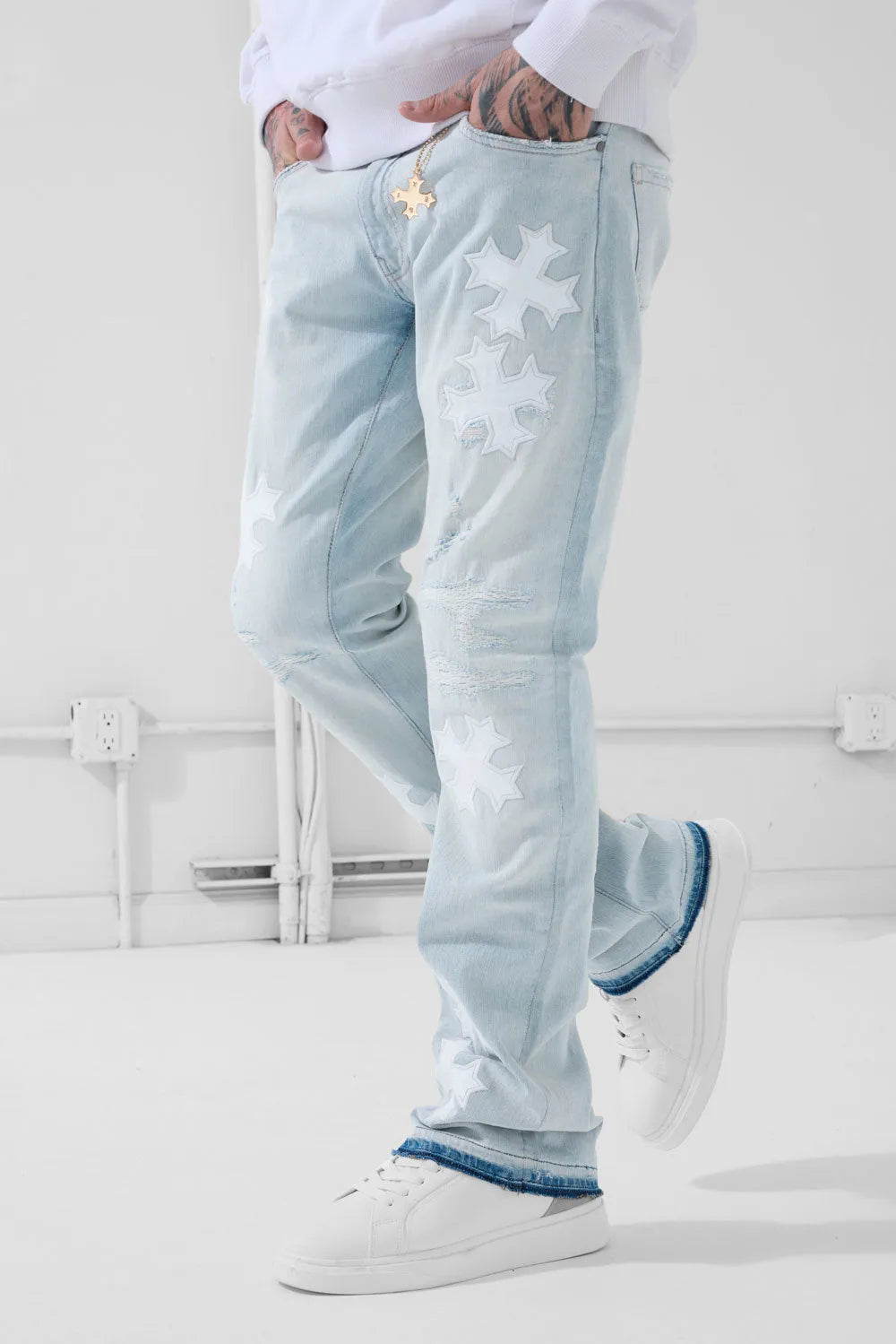 Men's Super Skinny Stacked Eden Denim Pant