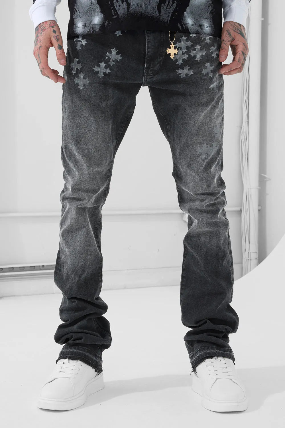 Men's Super Skinny Stacked Forbidden Fruit Denim Pant