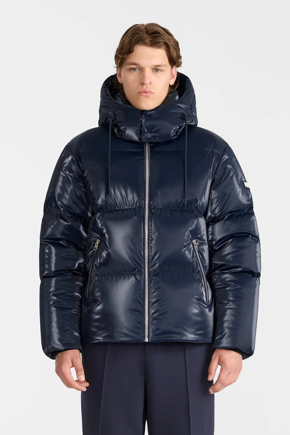 Men's KENT-GLO High-Gloss Removable Hooded Down Jacket