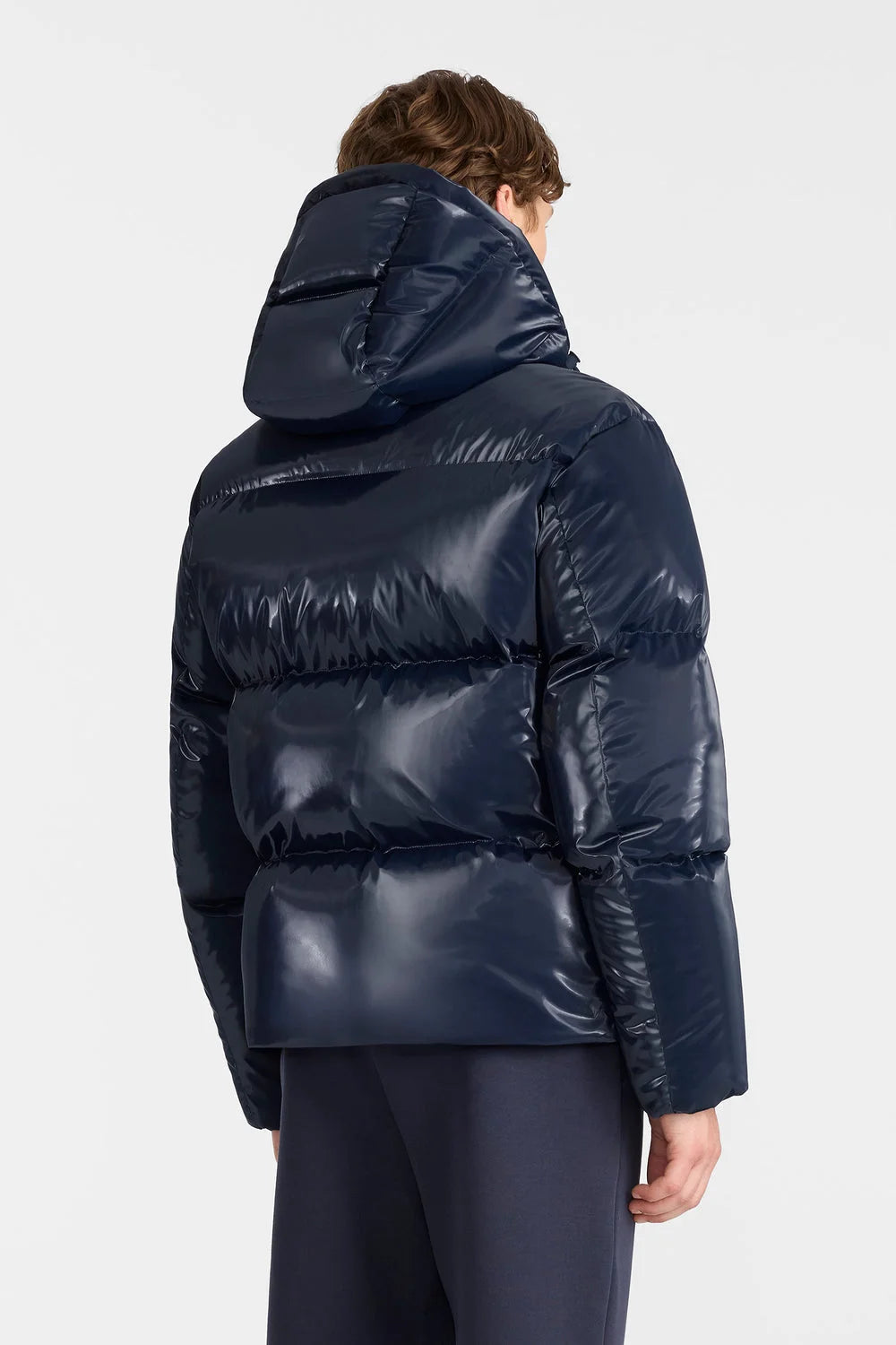 Men's KENT-GLO High-Gloss Removable Hooded Down Jacket