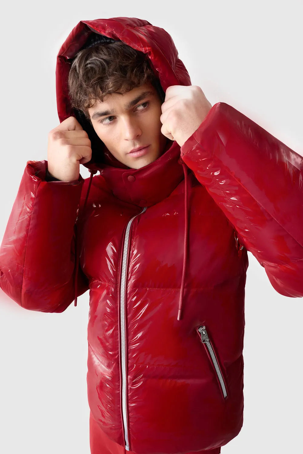 Men's KENT-GLO High-Gloss Hooded Down Jacket