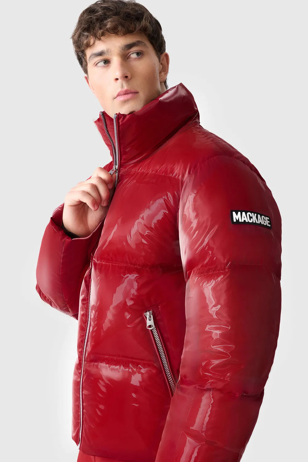 Men's KENT-GLO High-Gloss Hooded Down Jacket