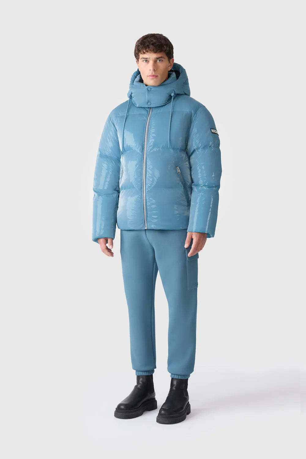 Men's KENT-GLO High-Gloss Hooded Down Jacket