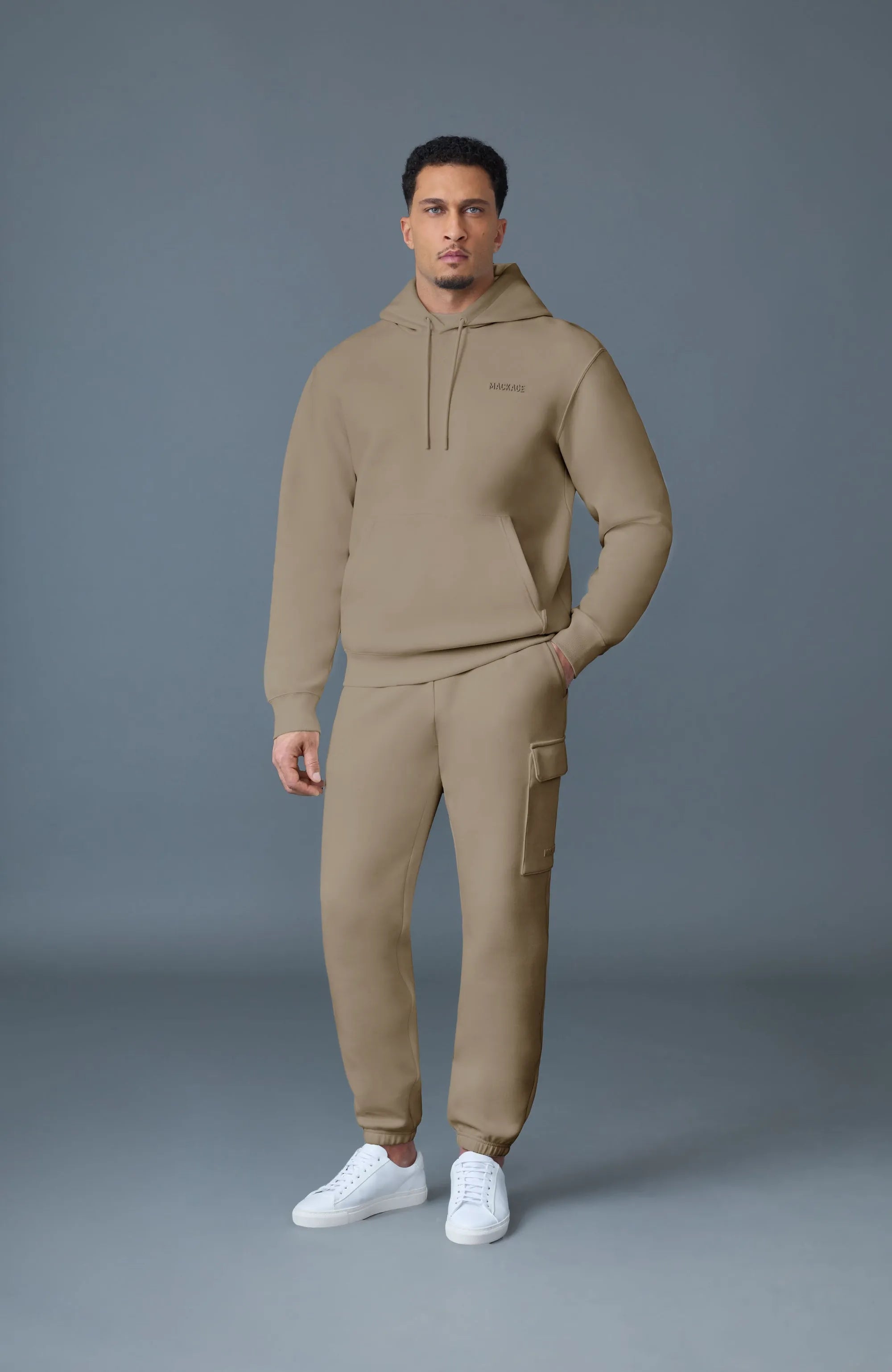 KOLTON Double-Face Jersey Logo Hoodie