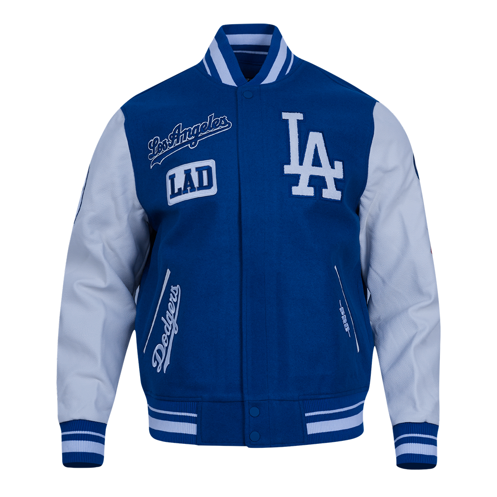 Men's Los Angeles Dodgers MLB Area Code Rib Wool Varsity Jacket