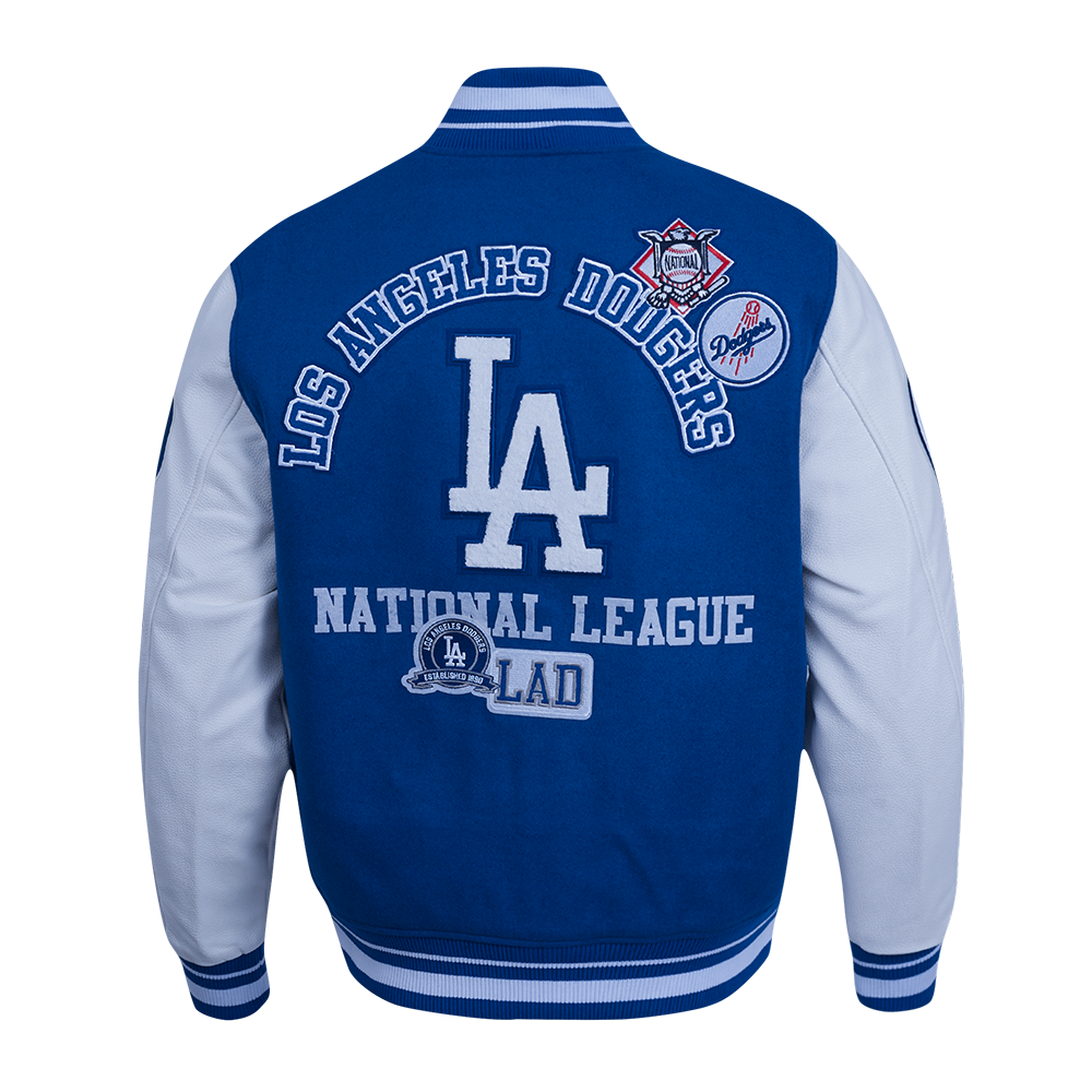 Men's Los Angeles Dodgers MLB Area Code Rib Wool Varsity Jacket