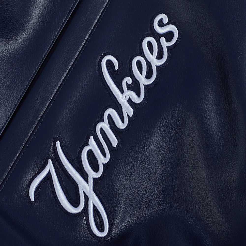 Men's New York Yankees City Signature Varsity Leather Jacket