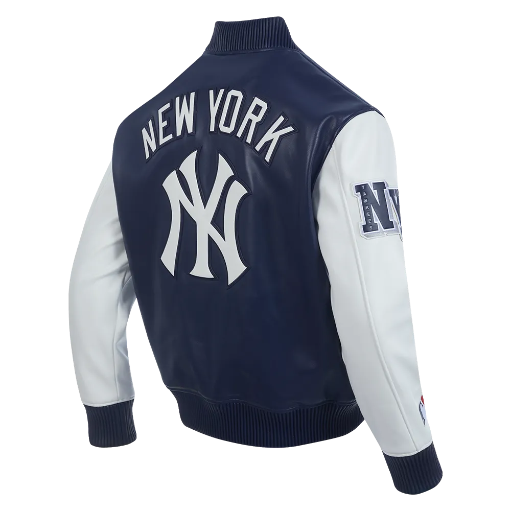 Men's New York Yankees City Signature Varsity Leather Jacket