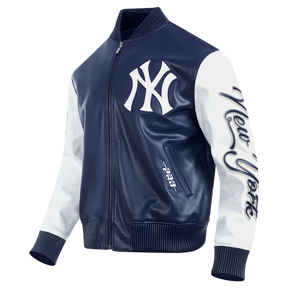 Men's New York Yankees City Signature Varsity Leather Jacket