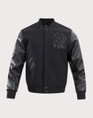 Men's MLB New York Yankees Triple Black Varsity Jacket