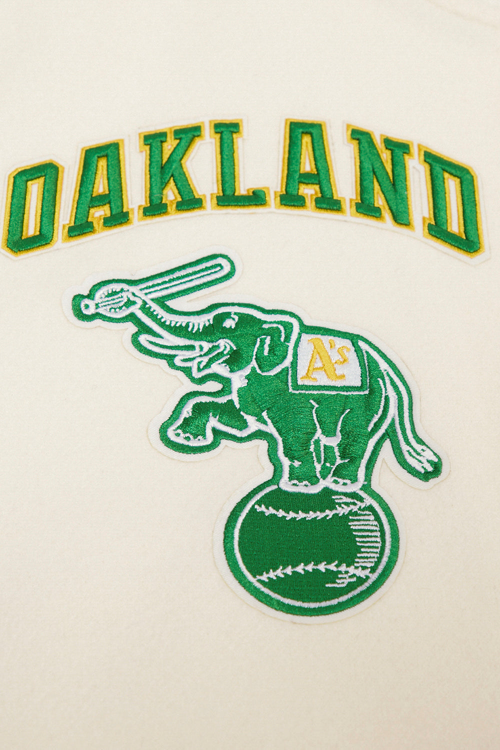 Men's Oakland Athletics MLB Retro Classic Rib Wool Varsity Jacket