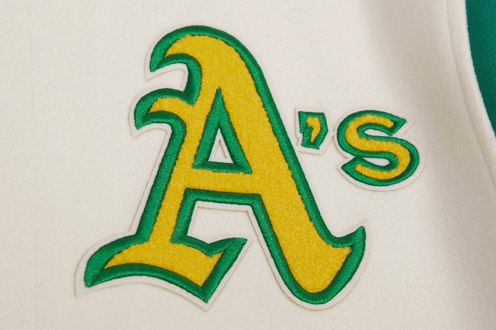 Men's Oakland Athletics MLB Retro Classic Rib Wool Varsity Jacket