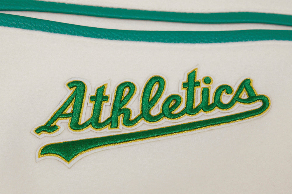 Men's Oakland Athletics MLB Retro Classic Rib Wool Varsity Jacket