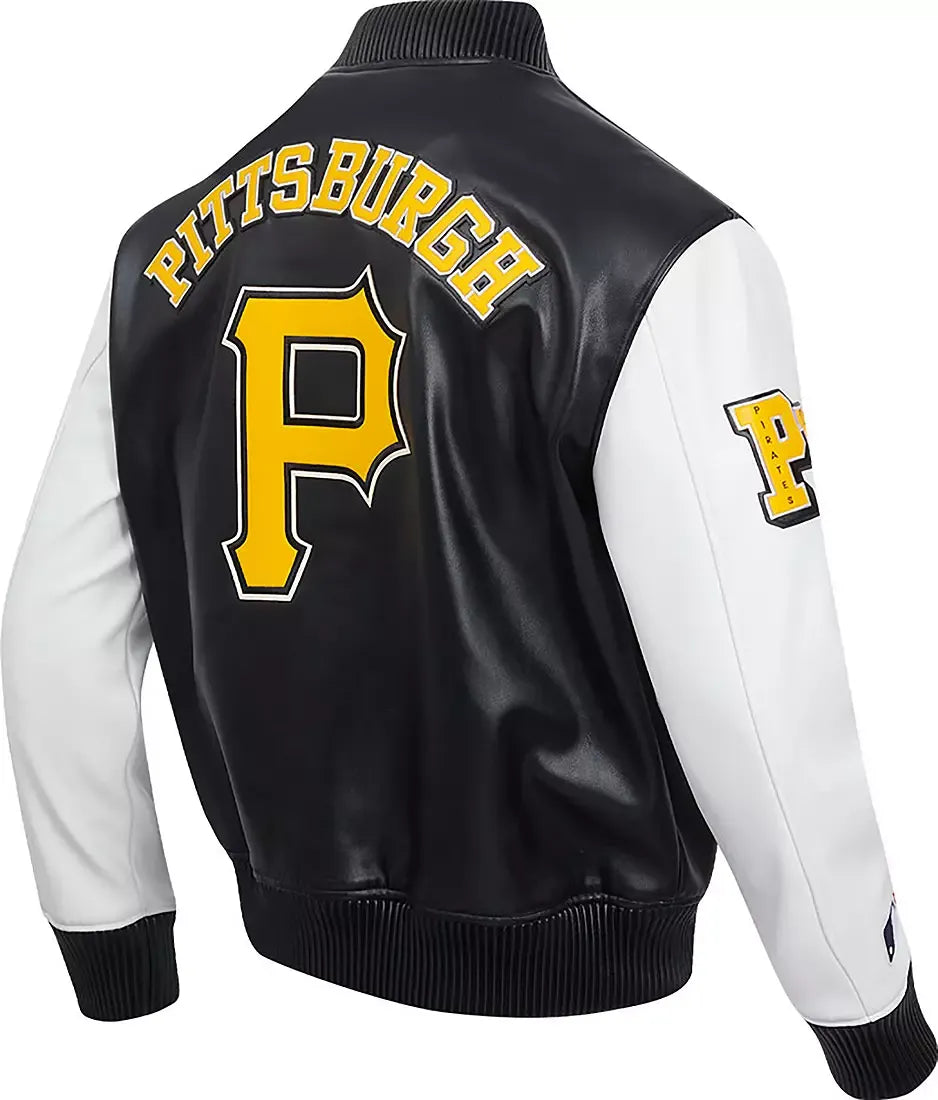 Men's Pittsburgh Pirates Leather Varsity Jacket