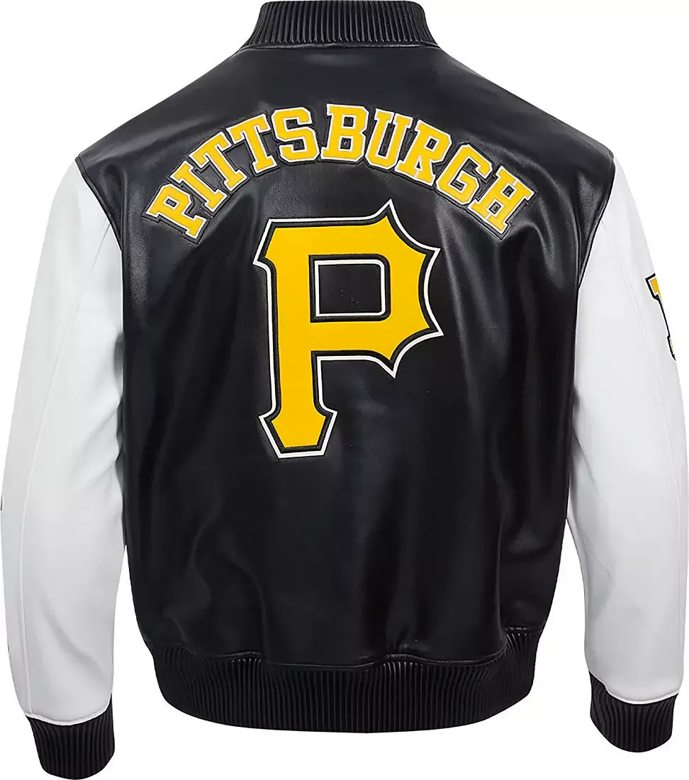 Men's Pittsburgh Pirates Leather Varsity Jacket