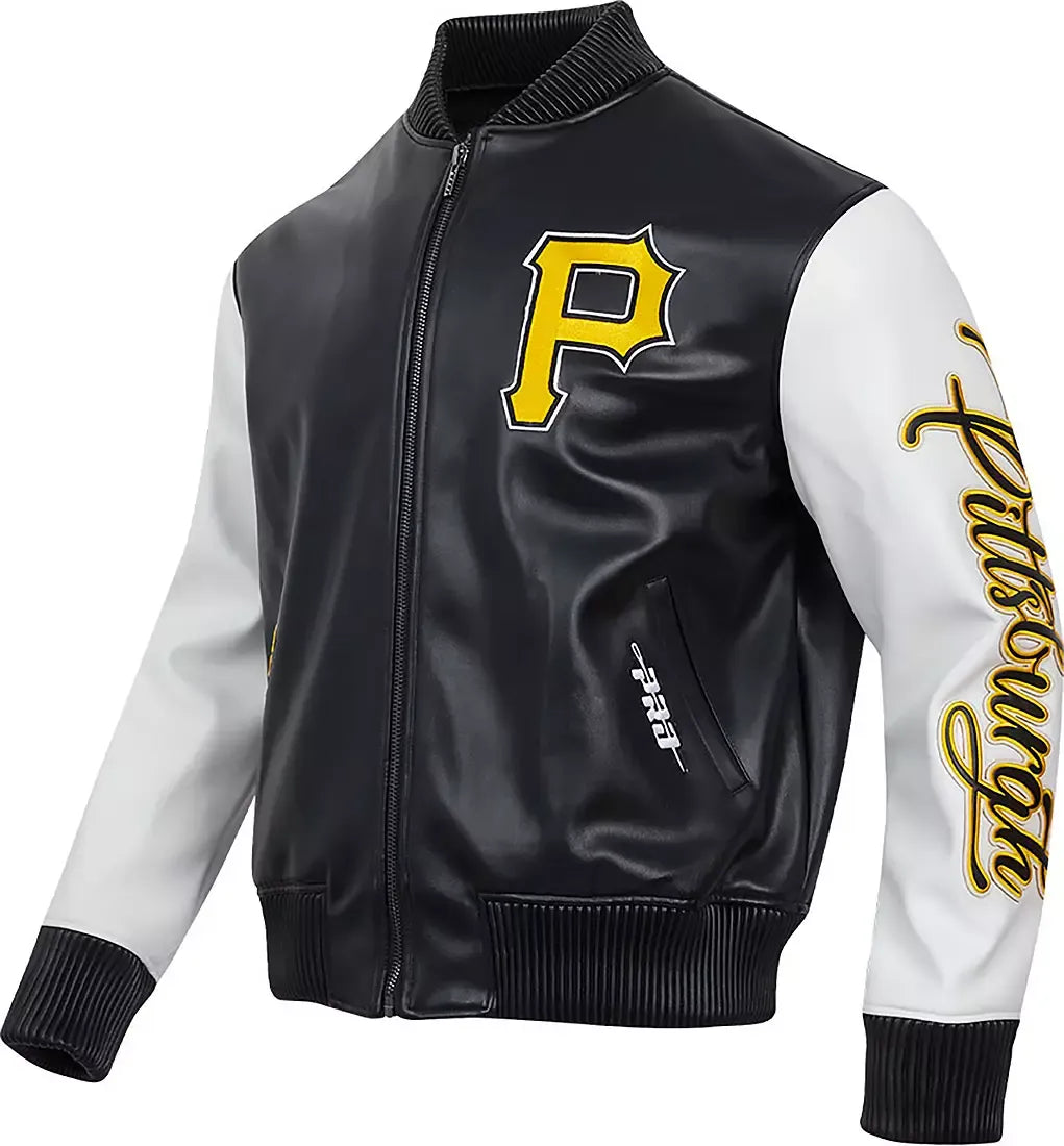 Men's Pittsburgh Pirates Leather Varsity Jacket