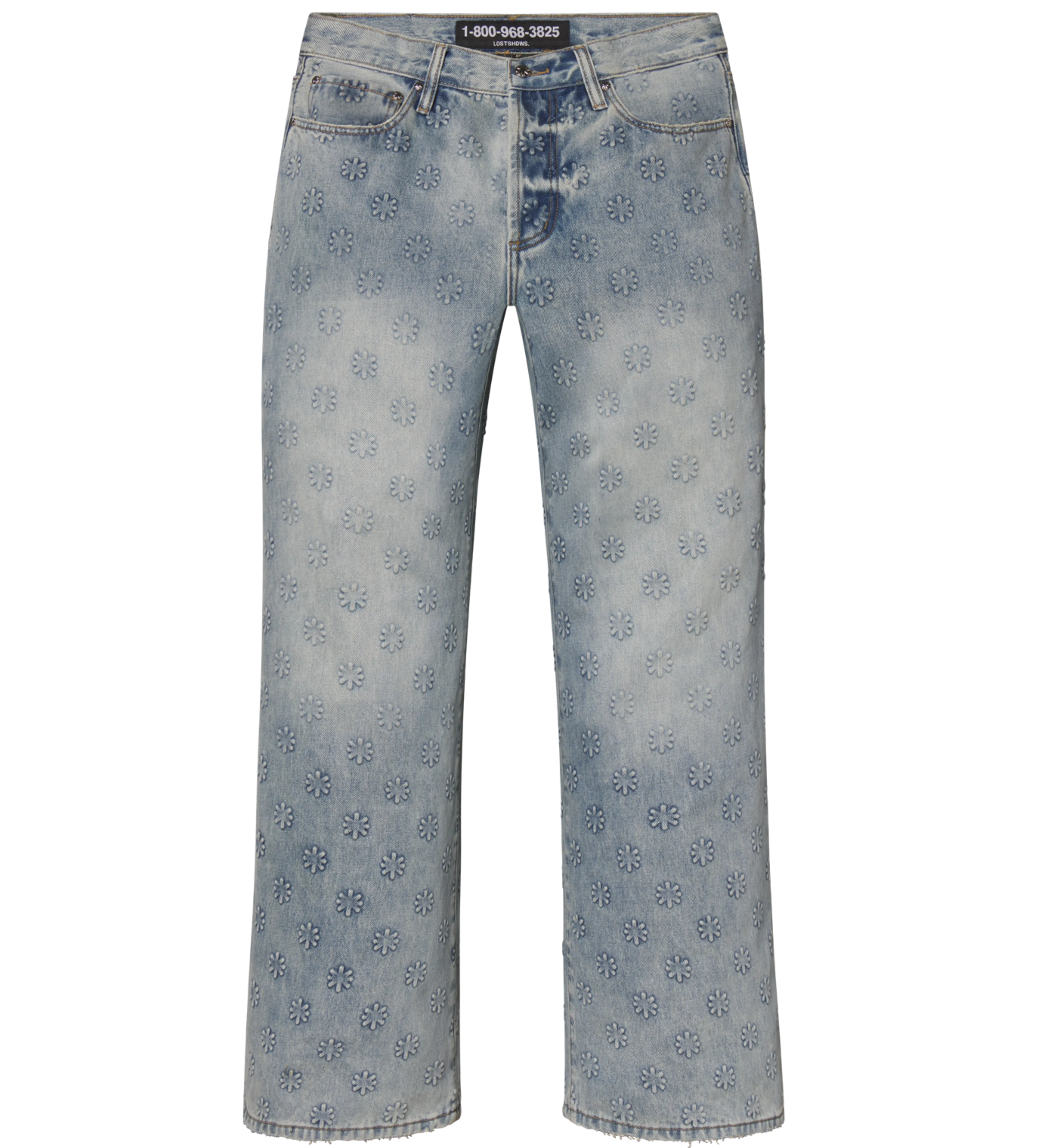 Men's Embossed Logo Denim Pant