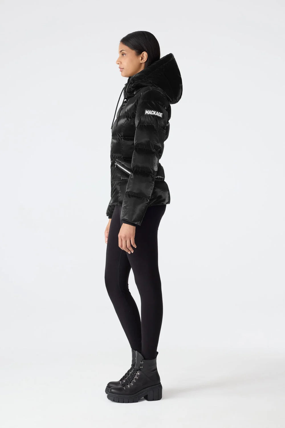 Women's MADALYN-GLO High-Gloss Down Jacket With Removable Hood