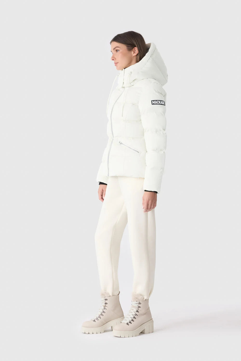 Women's MADALYN-GLO High-Gloss Down Jacket With Removable Hood